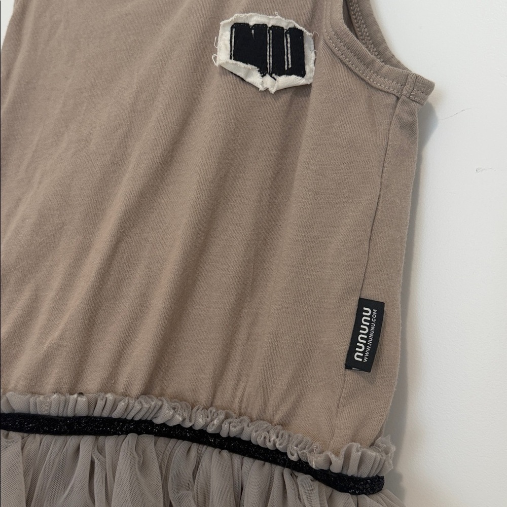 Nununu taupe tutu dress size 6/7 - Picture 3 of 4